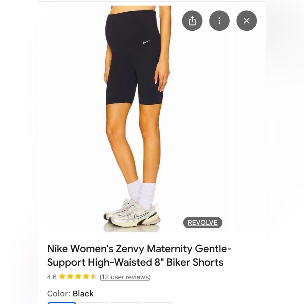 Nike Zenvy Dri-FIT Maternity Shorts in Black
